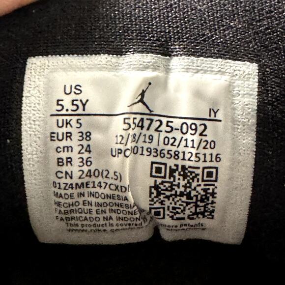 Nike Air Jordan 1 Mid GS Light Smoke Grey Men's Shoes - Size 5.5 - Picture 7 of 8